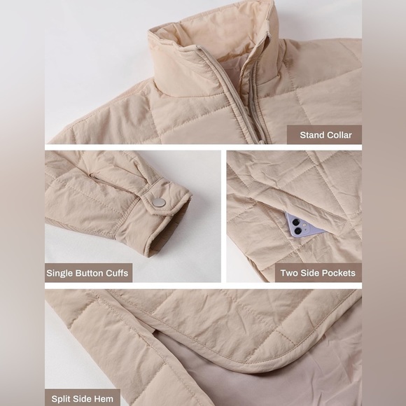 Quilted Puffer Coat With Pockets - Picture 4 of 4